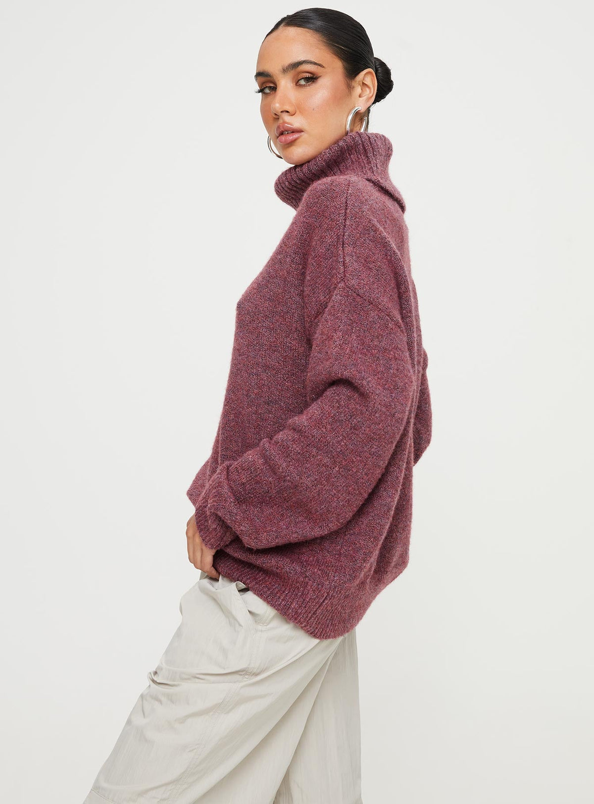 Women's Oswin Turtleneck Sweater Burgundy