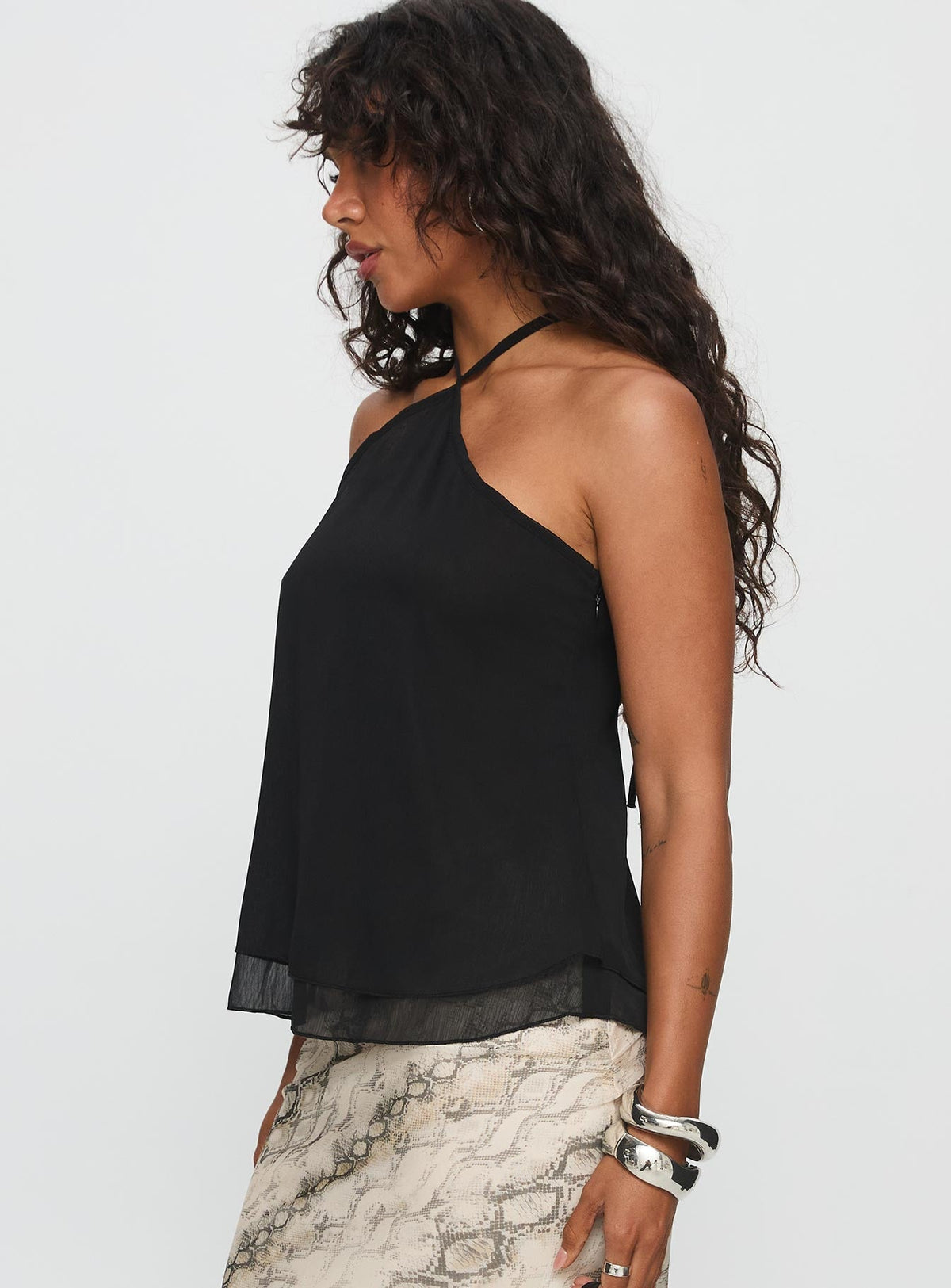 Women's Rafaella Halter Top Black