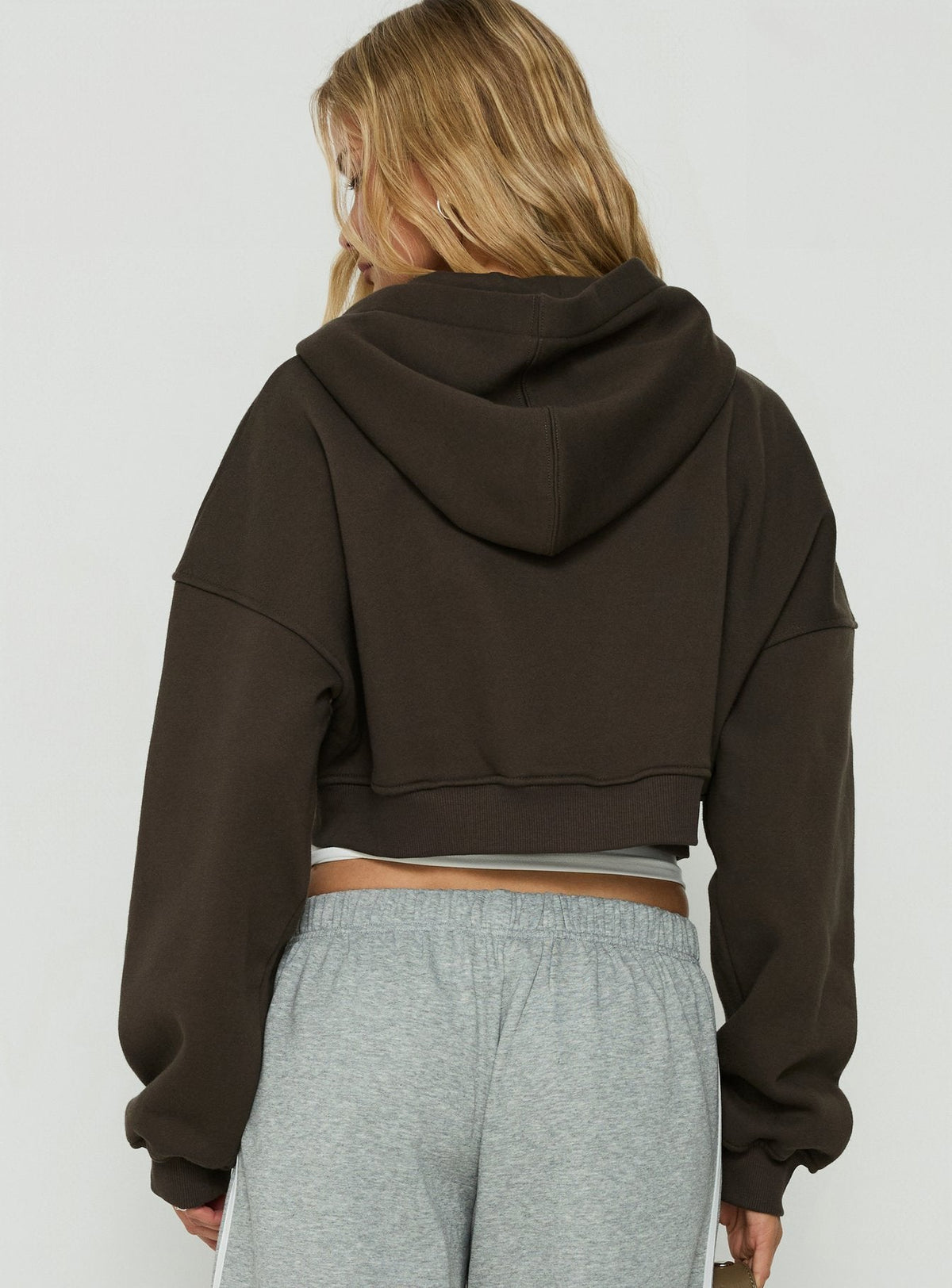 Women's Zellah Double Ended Zipper Hoodie Iron Grey — Sweater