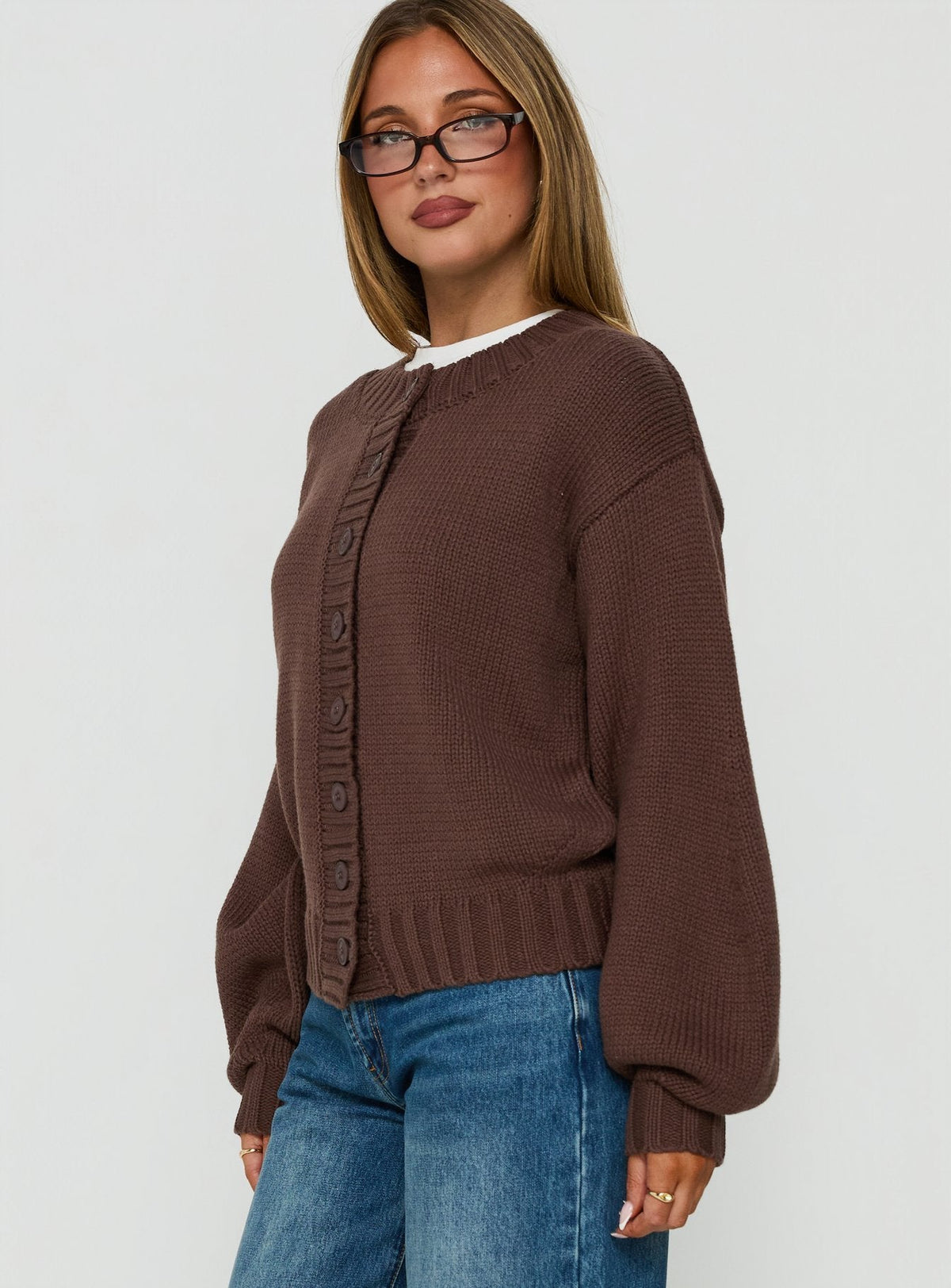 Women's Edern Cardigan Chocolate — Sweater