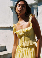 Women's Isadoria Frill Top Yellow