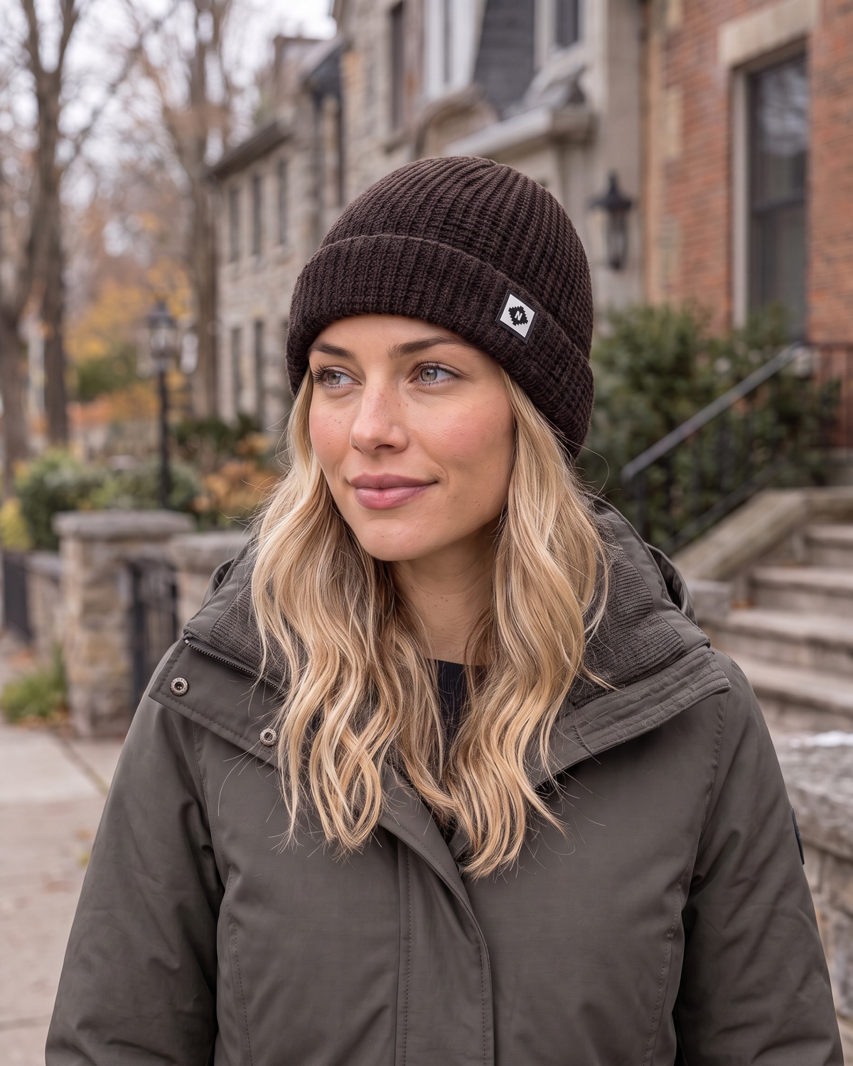Women's Fleece-Lined Knit Beanie — lifestyle [wb-gender-final-102]