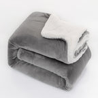 Double-Layer Sherpa Throw Blanket