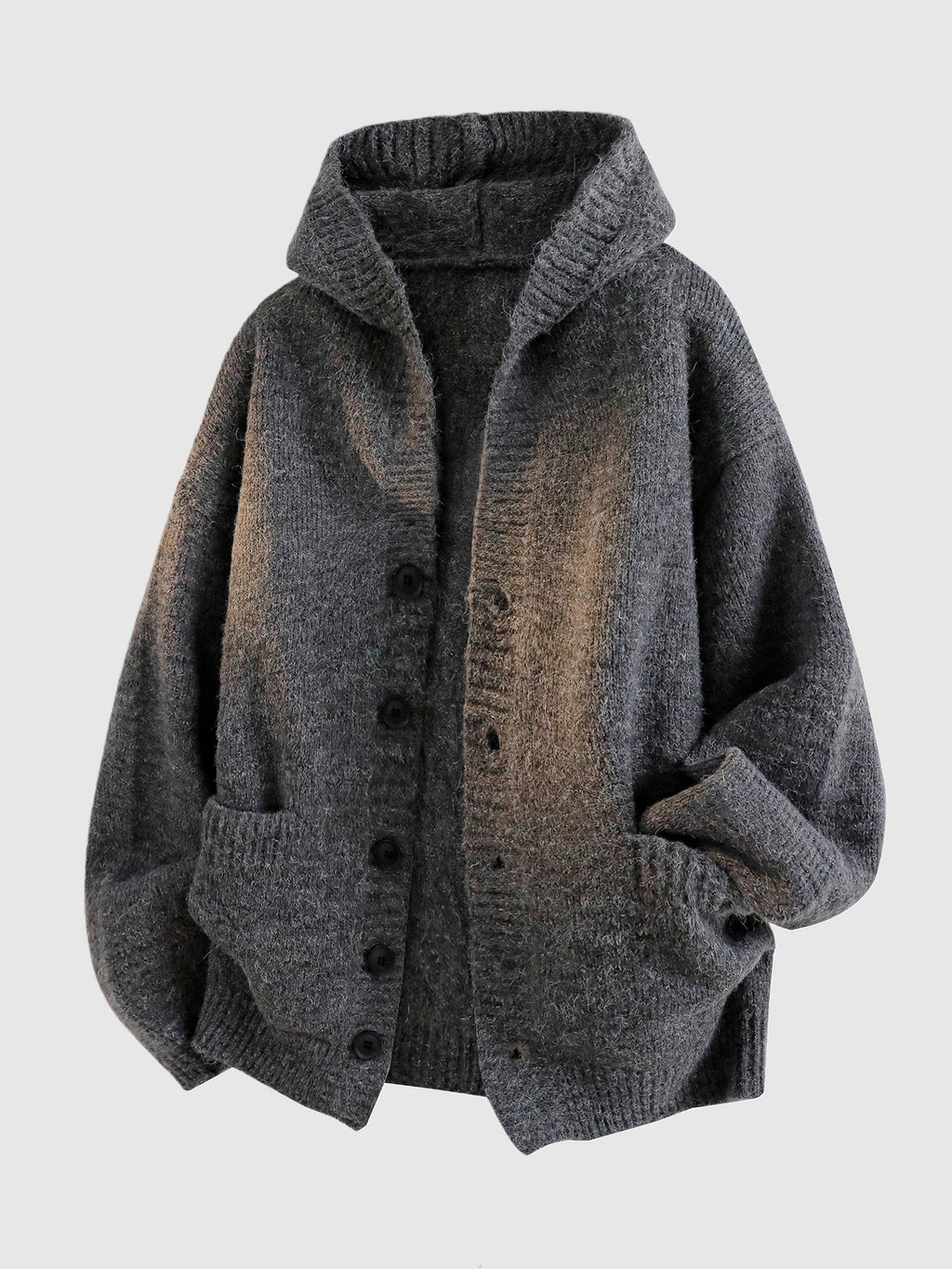 Men's Hooded Knit Cardigan