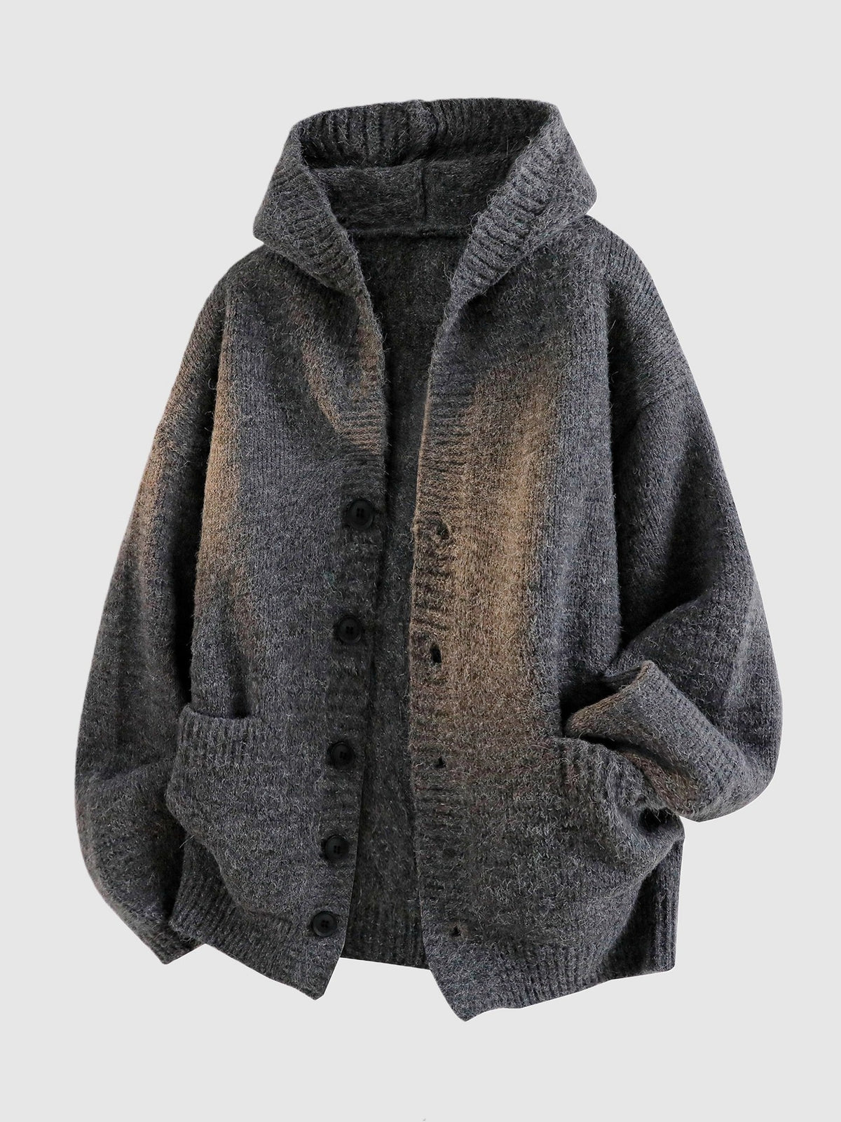 Men's Hooded Knit Cardigan