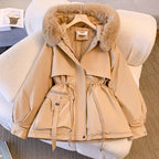 Women's Cinched-Waist Padded Parka