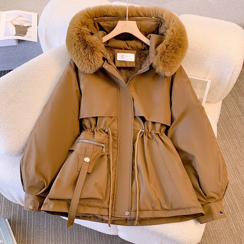 Women's Cinched-Waist Padded Parka