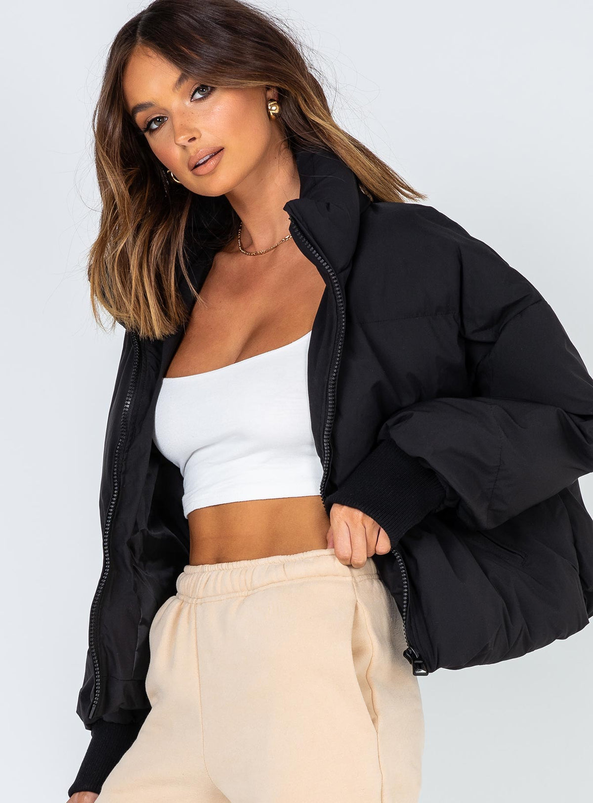 Women's Abe Puffer Jacket Black