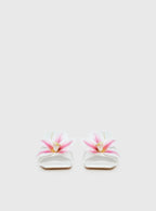 Women's Exotic Etty Floral Detail Heels White