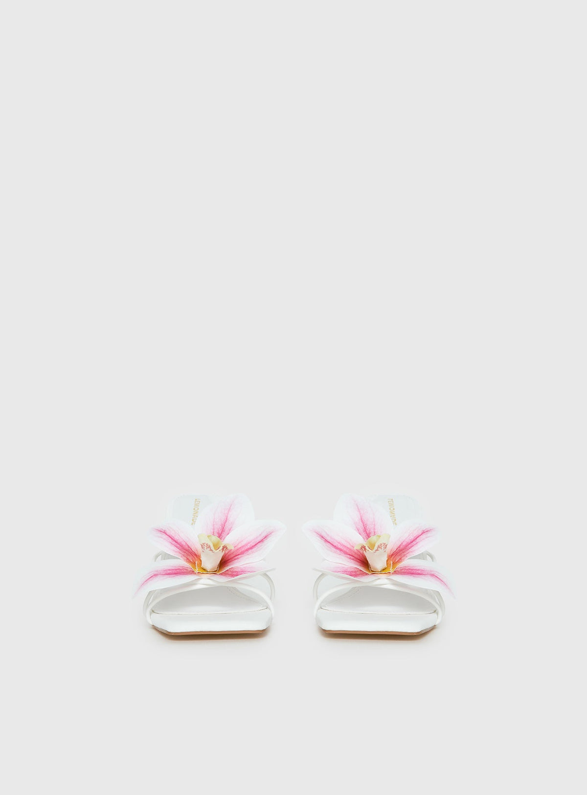 Women's Exotic Etty Floral Detail Heels White