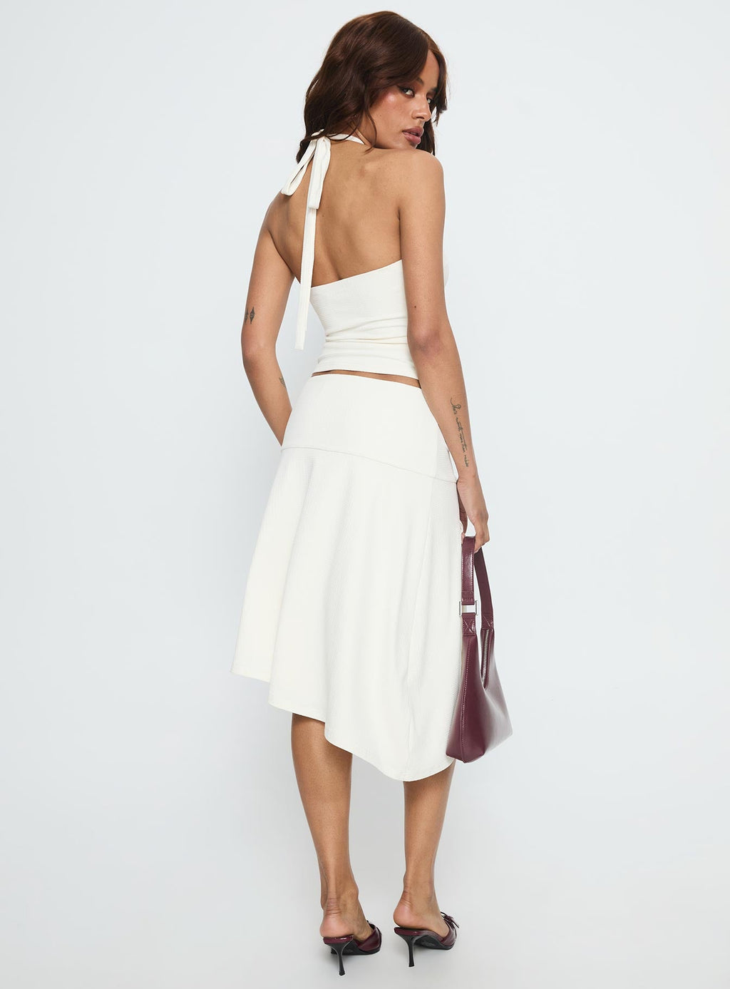 Women's Mixed Media Set Off White