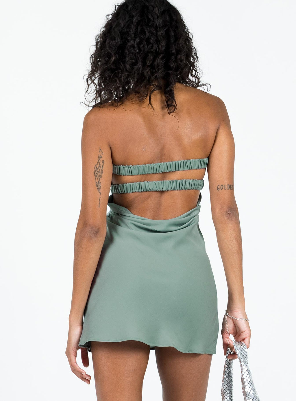 Women's Shellie Mini Dress Green — Dress