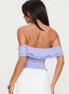 Women's Flutter & Frills Top Lilac