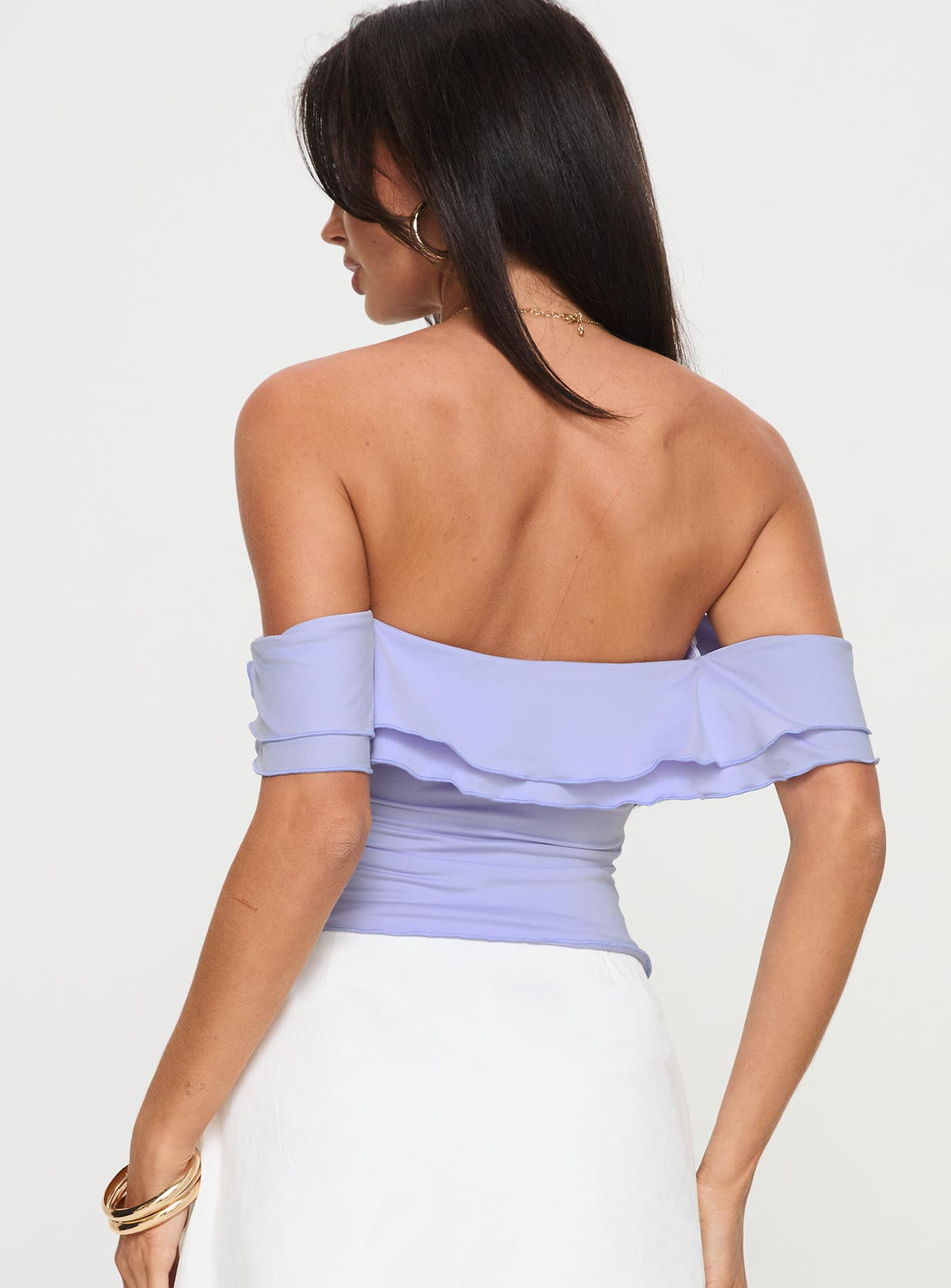 Women's Flutter & Frills Top Lilac