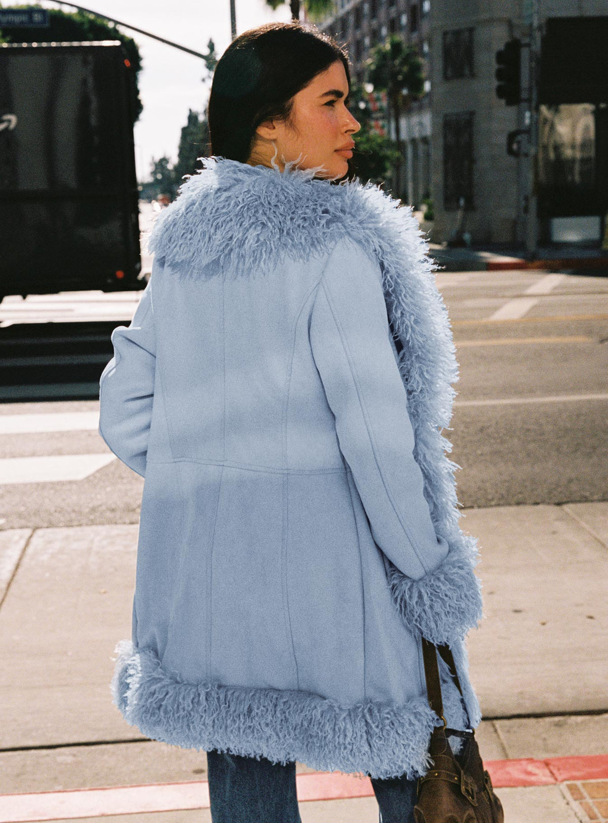 Women's Josefina Faux Fur Detail Jacket Blue