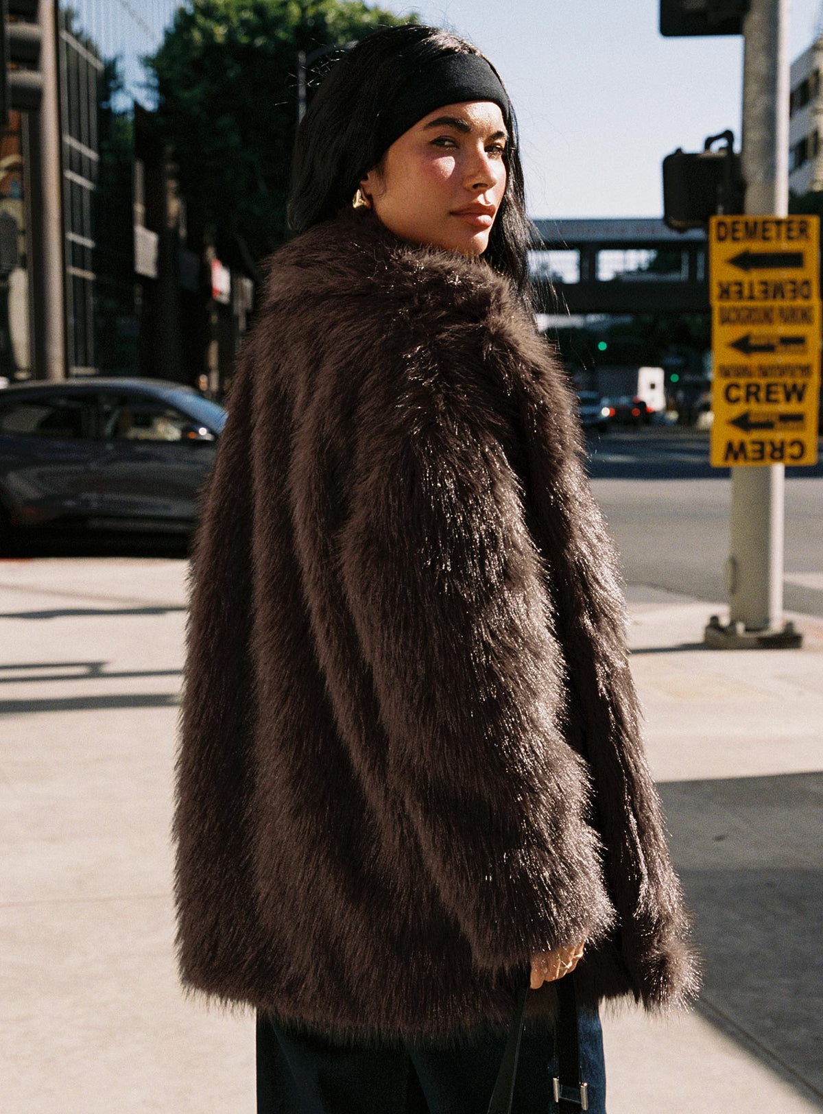 Women's Super Trouper Faux Fur Jacket Brown
