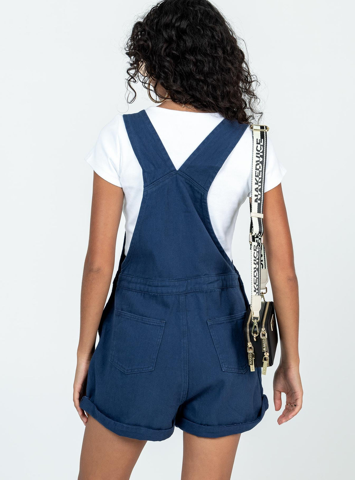 Women's Kacey Short Overalls Navy — Jumpsuit or Romper