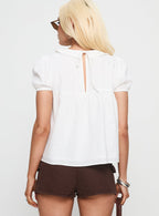 Women's Vaylen Collared Blouse Top White