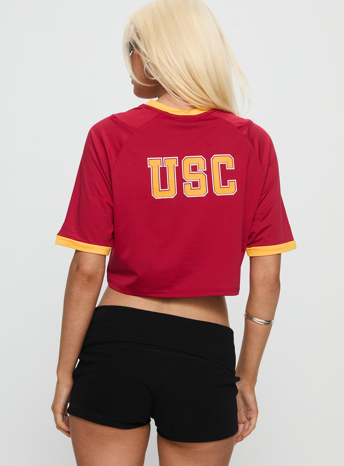Women's USC Cropped Soccer Jersey Tee Cardinal