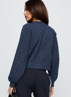 Women's Kammi Button Up Cardigan Navy — Sweater
