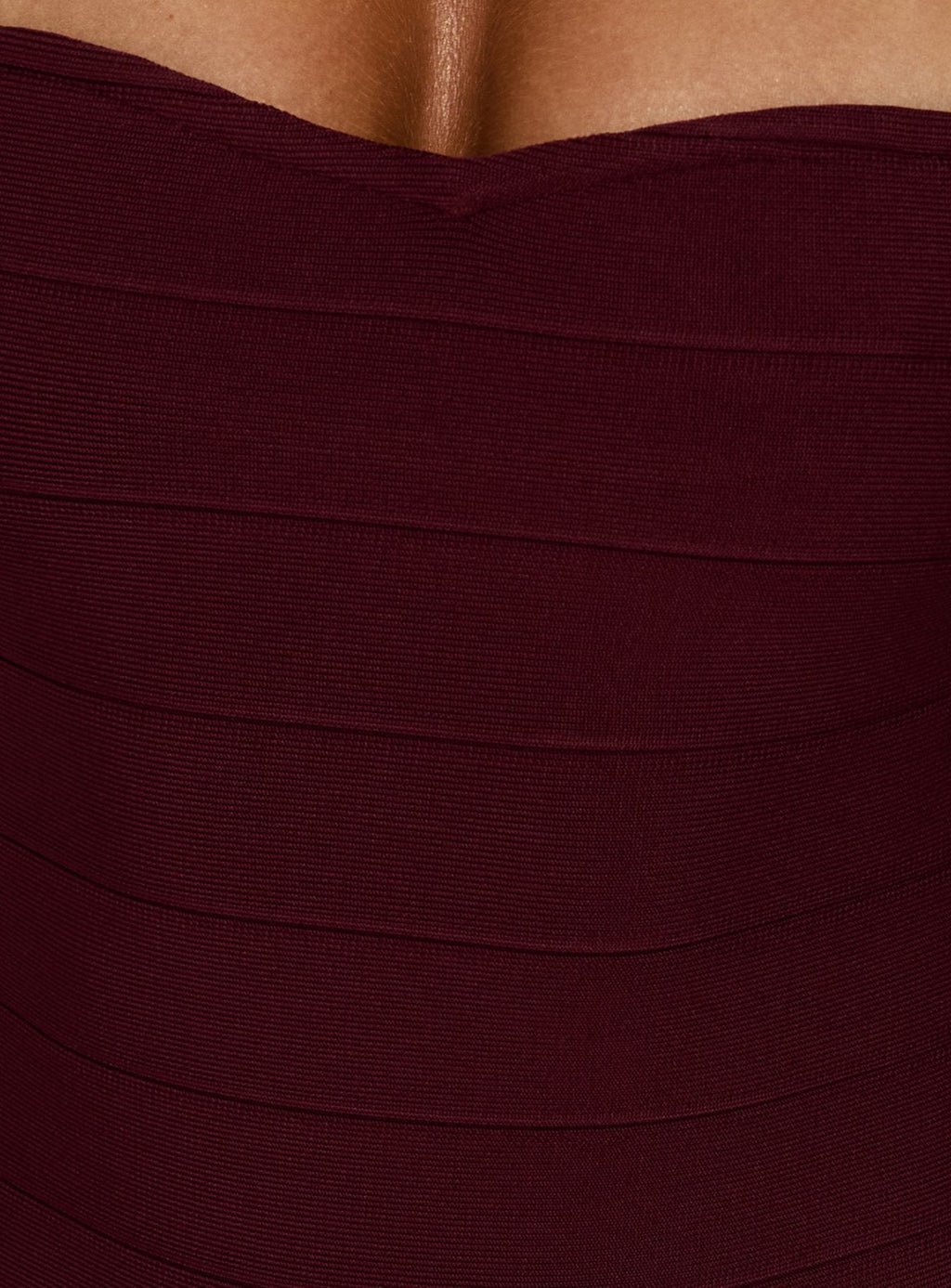 Women's Cintta Strapless Bandage Bodysuit Burgundy