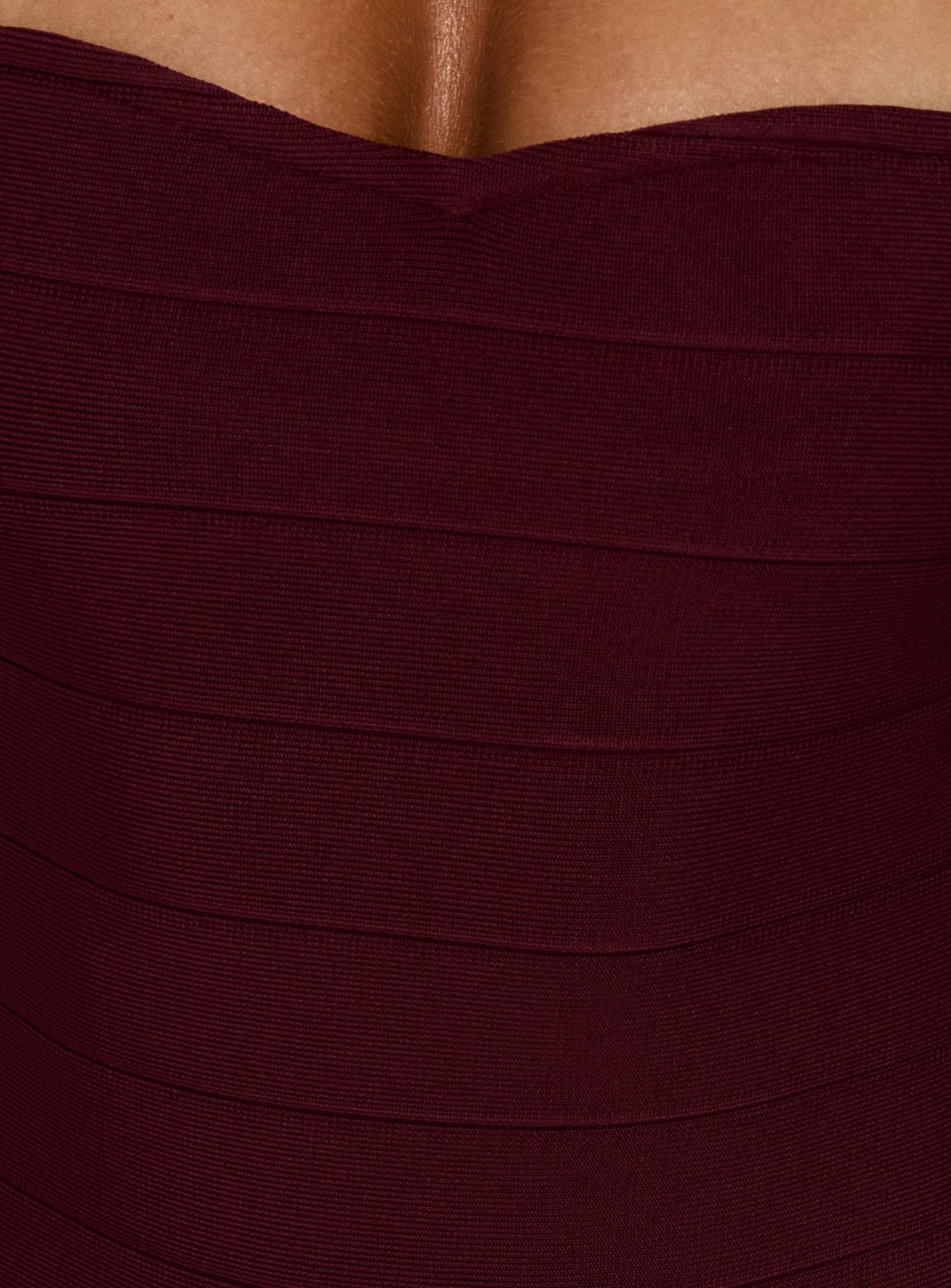 Women's Cintta Strapless Bandage Bodysuit Burgundy