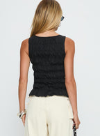 Women's Marleene Shirred Top Black