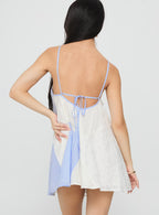 Women's Rivena Arrowhead Mini Dress Blue / White — Dress