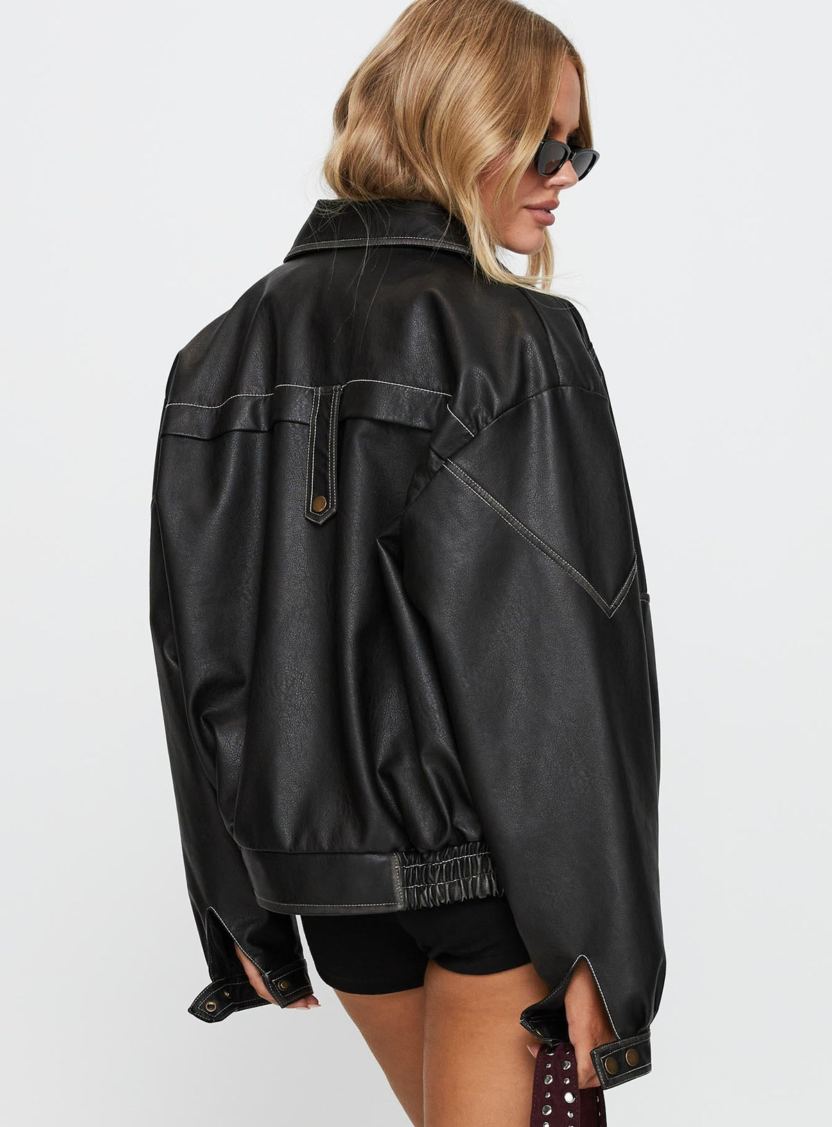 Women's Jaxton Faux Leather Jacket Black