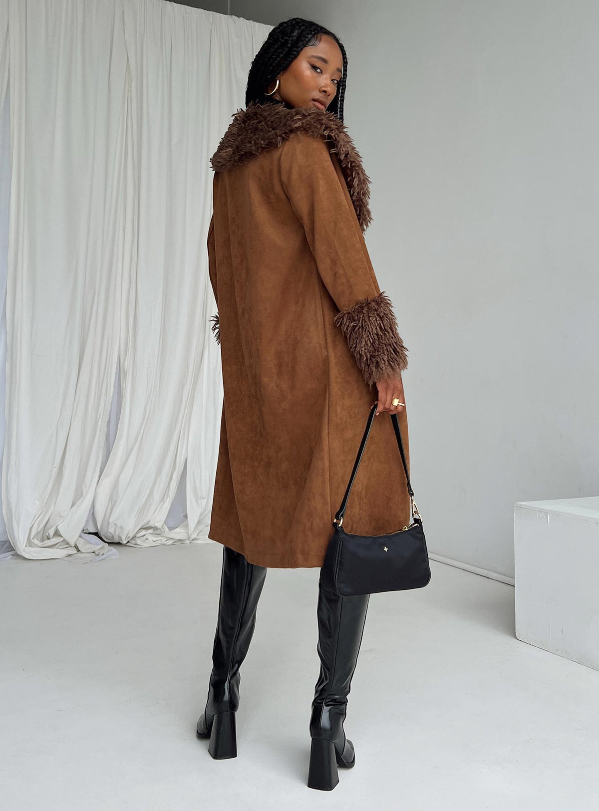 Women's After Party Shearling Jacket Brown
