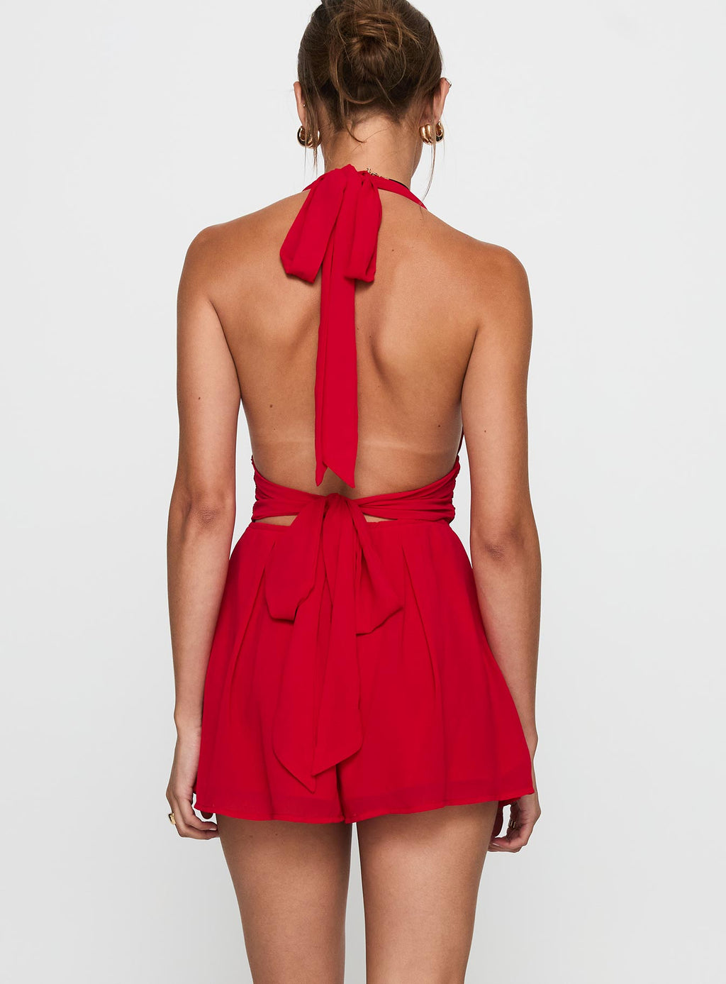 Women's Got Me Started Romper Red
