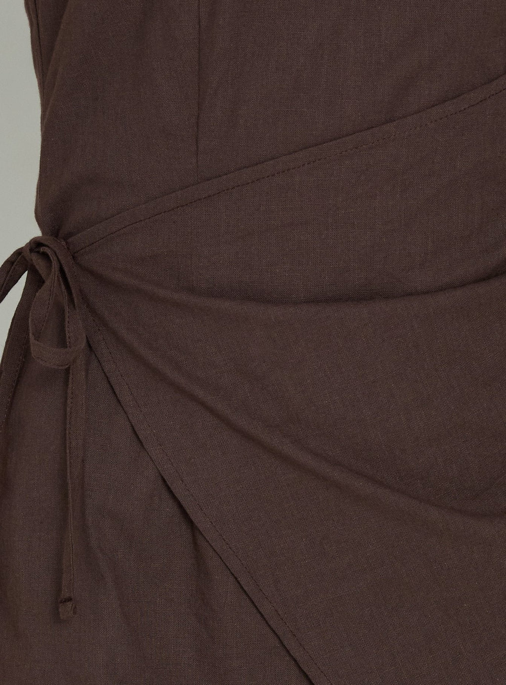 Women's Noira Strapless Wrap Mini Dress Chocolate — Dress
