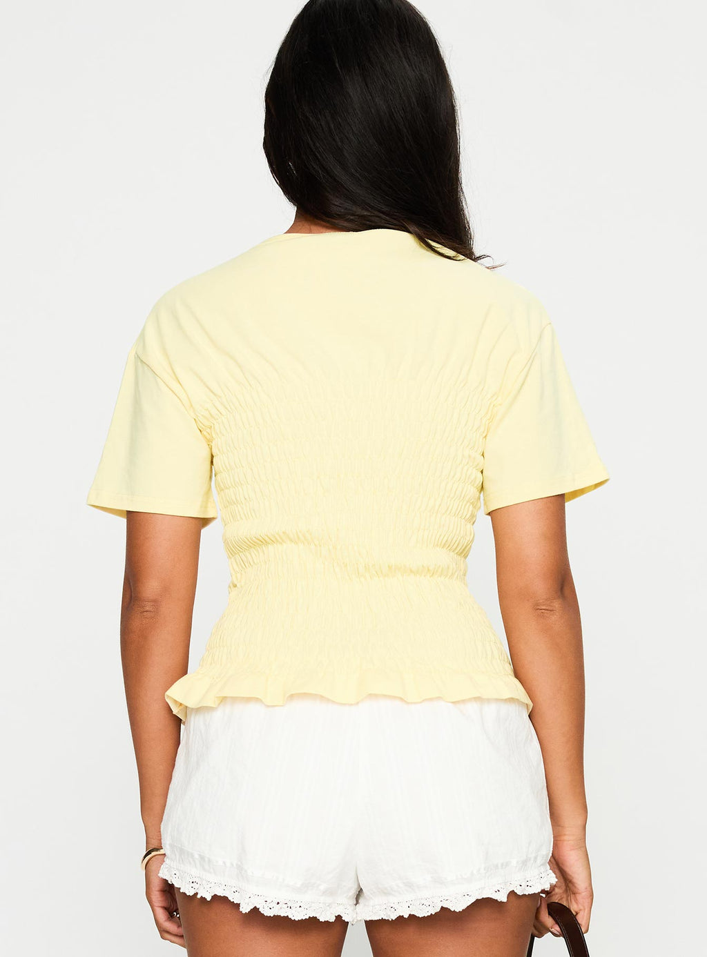 Women's Maybe Tomorrow Ruched Top Lemon