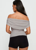 Women's Hailley Off Shoulder Top Stripe