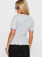 Women's Maybe Tomorrow Ruched Top Grey