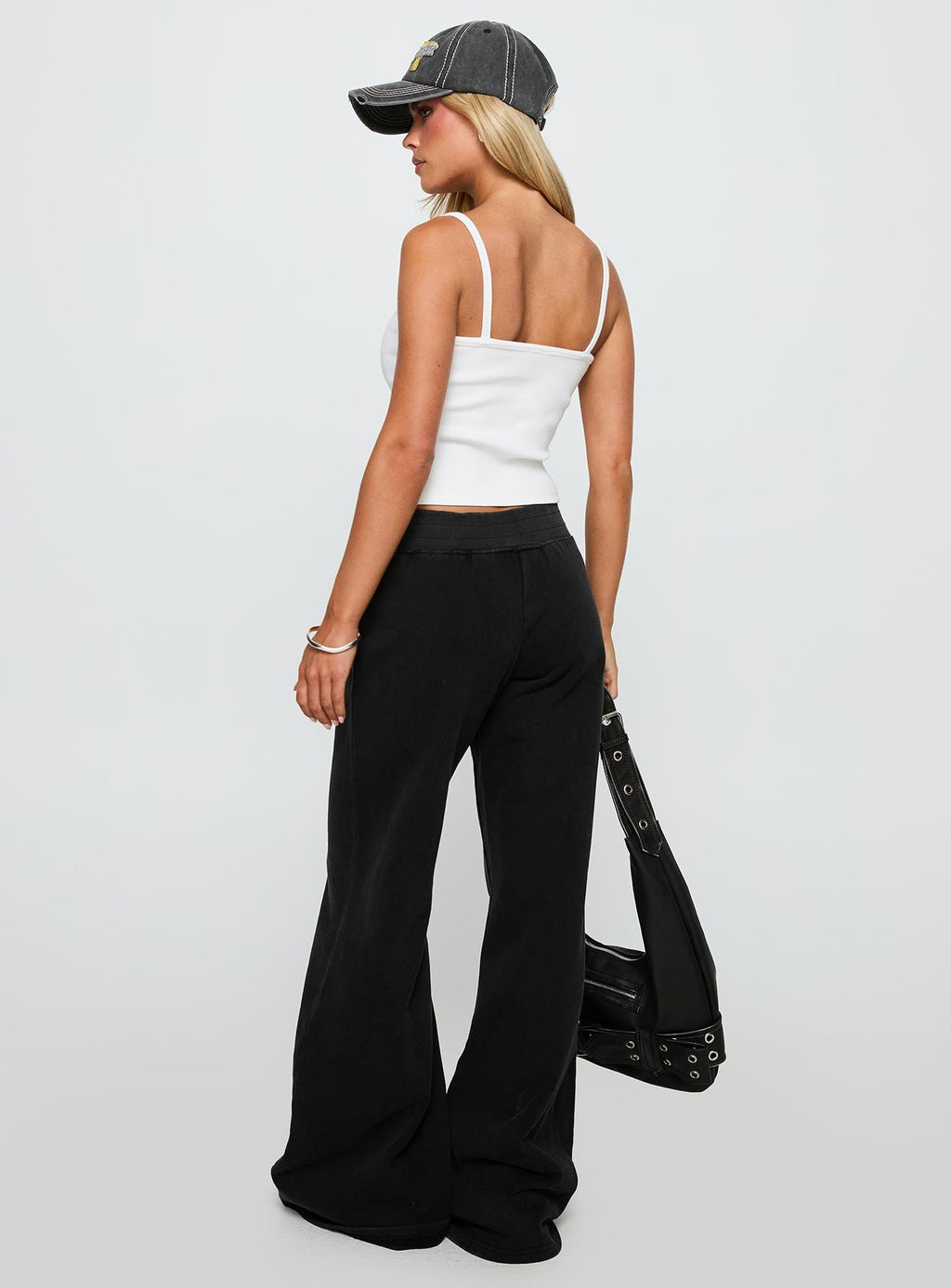 Women's Summits Flared Track Pants Washed Black