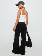 Women's Summits Flared Track Pants Washed Black