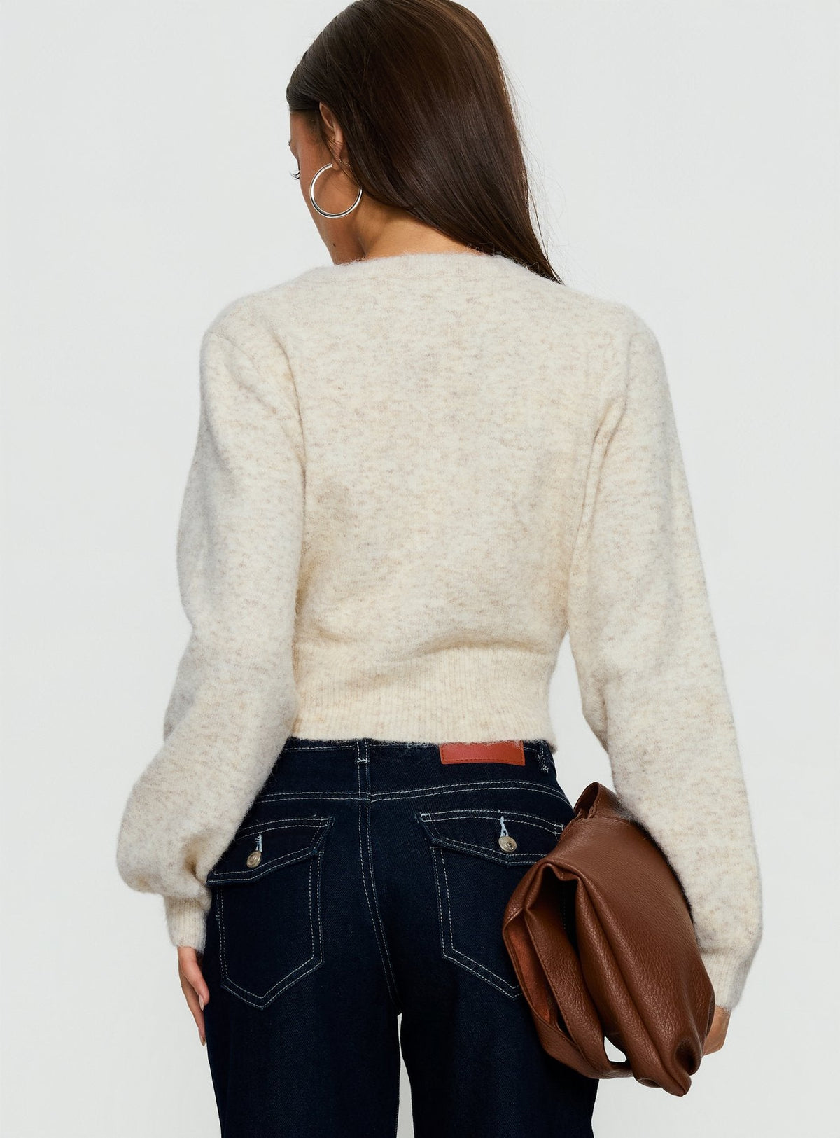 Women's Dawsen Button Down Cardigan Cream — Sweater