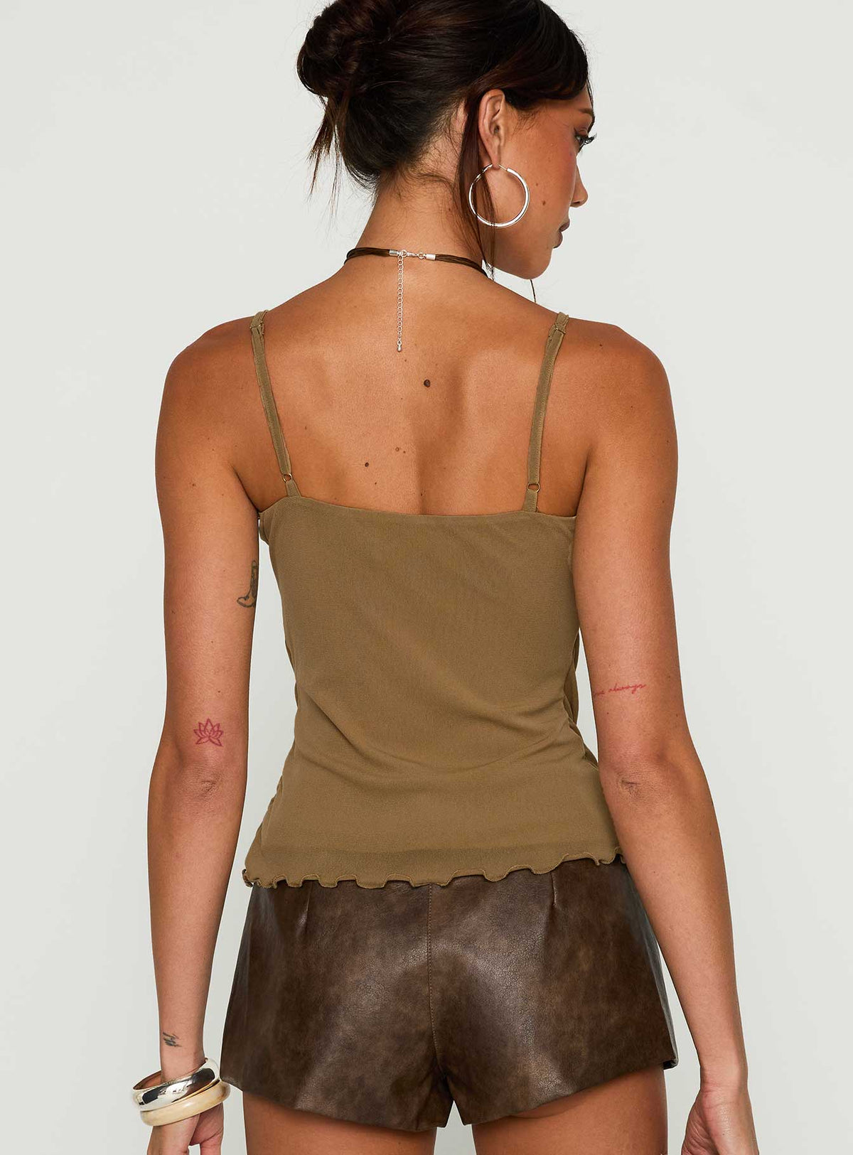 Women's Start Of Summer Sequin Top Brown