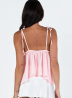 Women's Hearts Flutter Top Pink