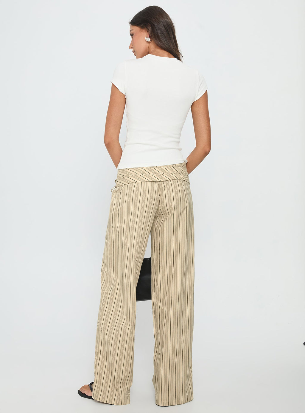 Women's Seneca Wrap Pant Beige Stripe