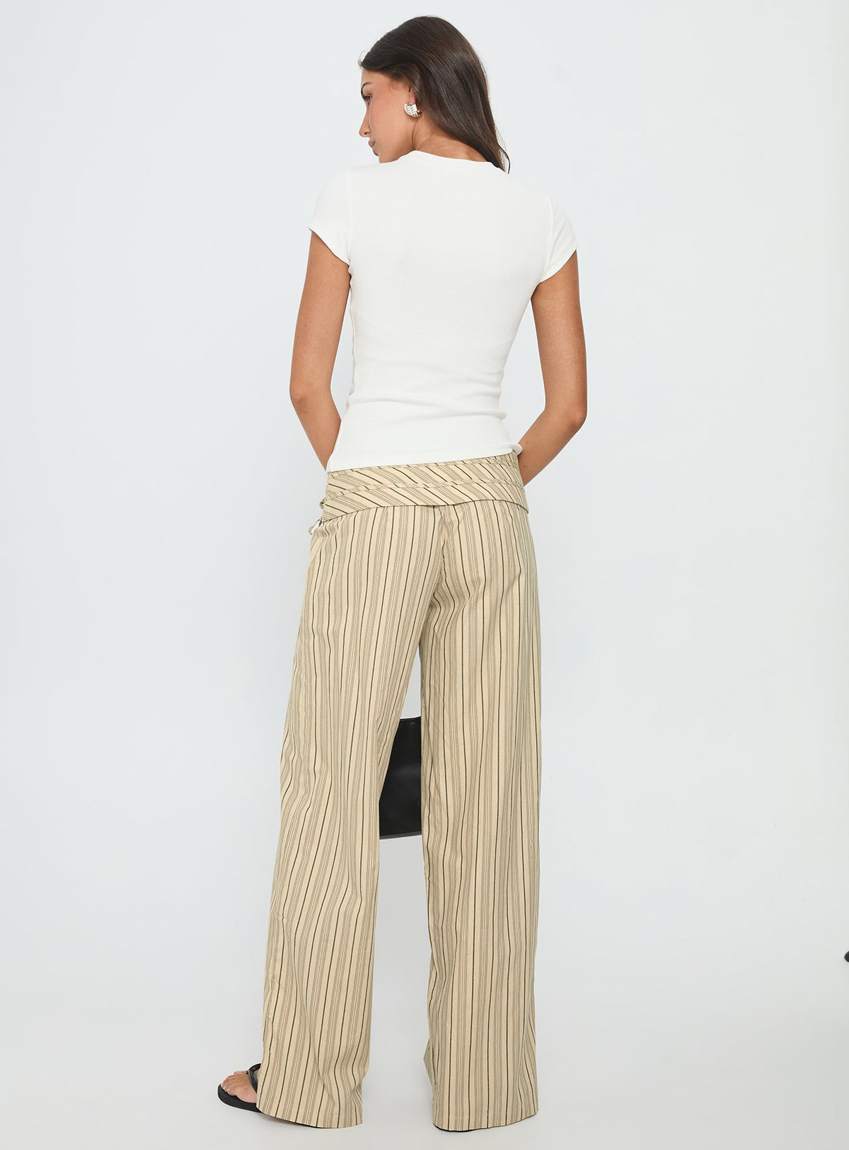 Women's Seneca Wrap Pant Beige Stripe