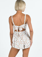 Women's Thunderclouds Romper Pink Floral