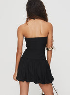 Women's Nerine Bubble Hem Mini Dress Black — Dress