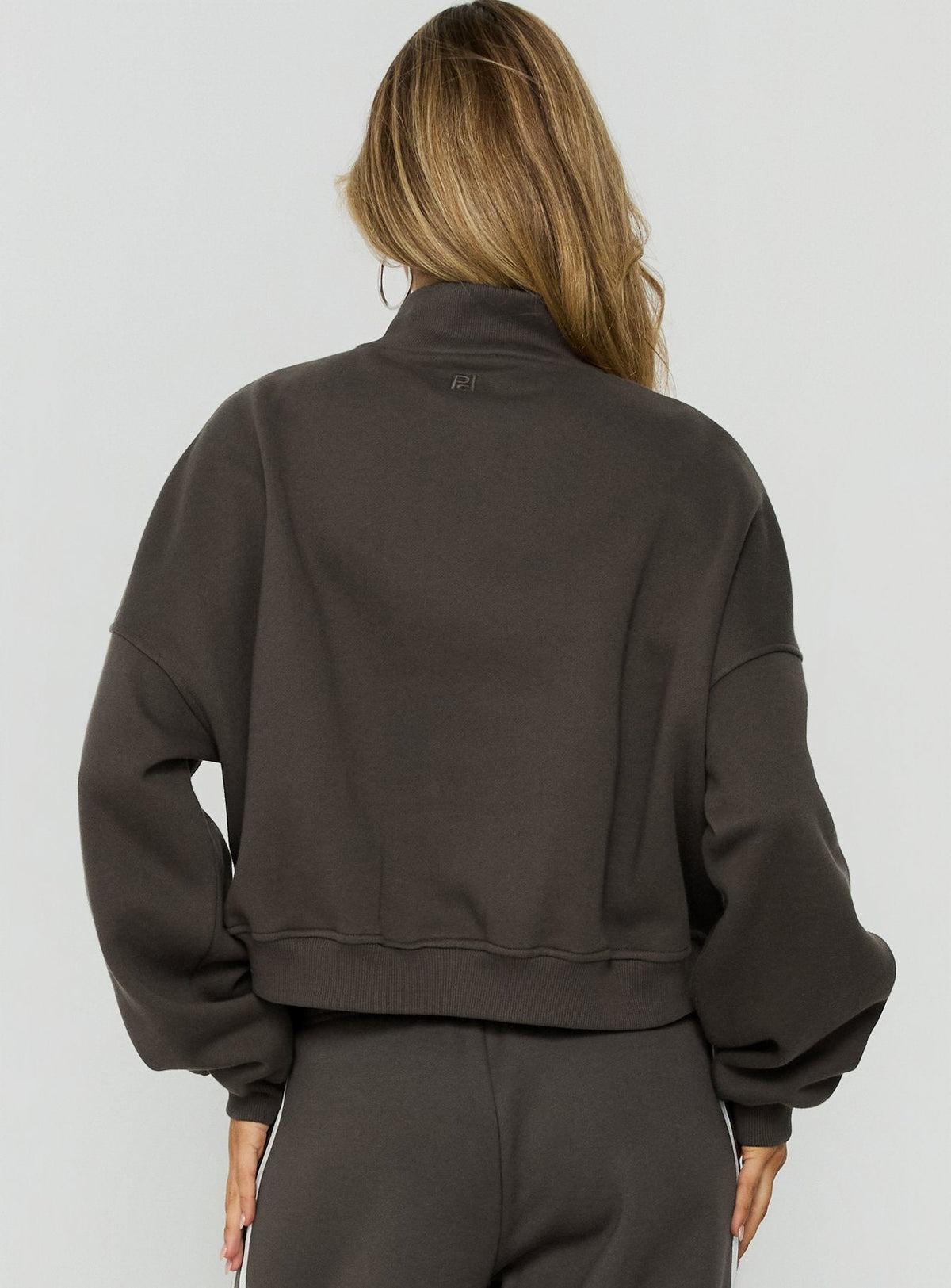 Women's Anyya Funnel Neck Crew Jumper Iron Grey — Sweater
