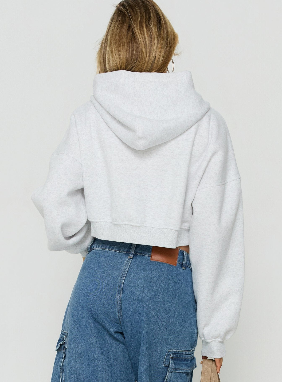 Women's Zellah Double Ended Zipper Hoodie Grey Marle — Sweater