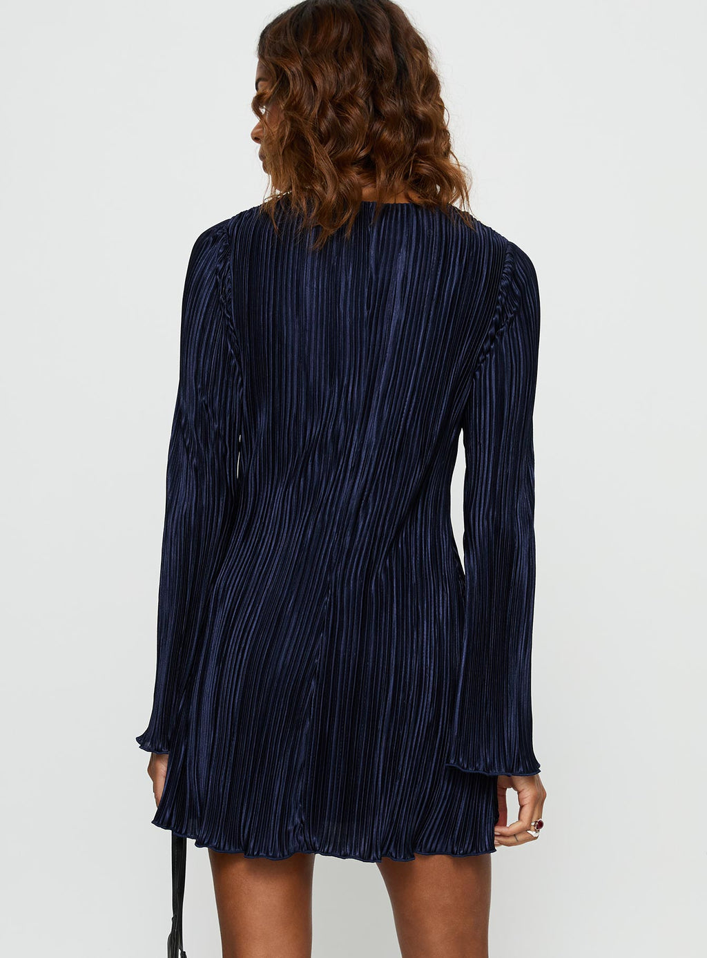 Women's Malop Long Sleeve Mini Dress Navy — Dress