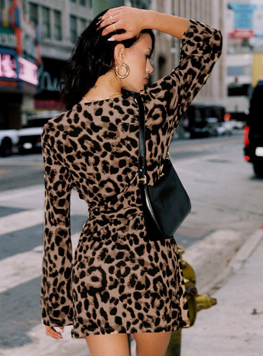 Women's Raquela Wrap Mini Dress Leopard — Dress
