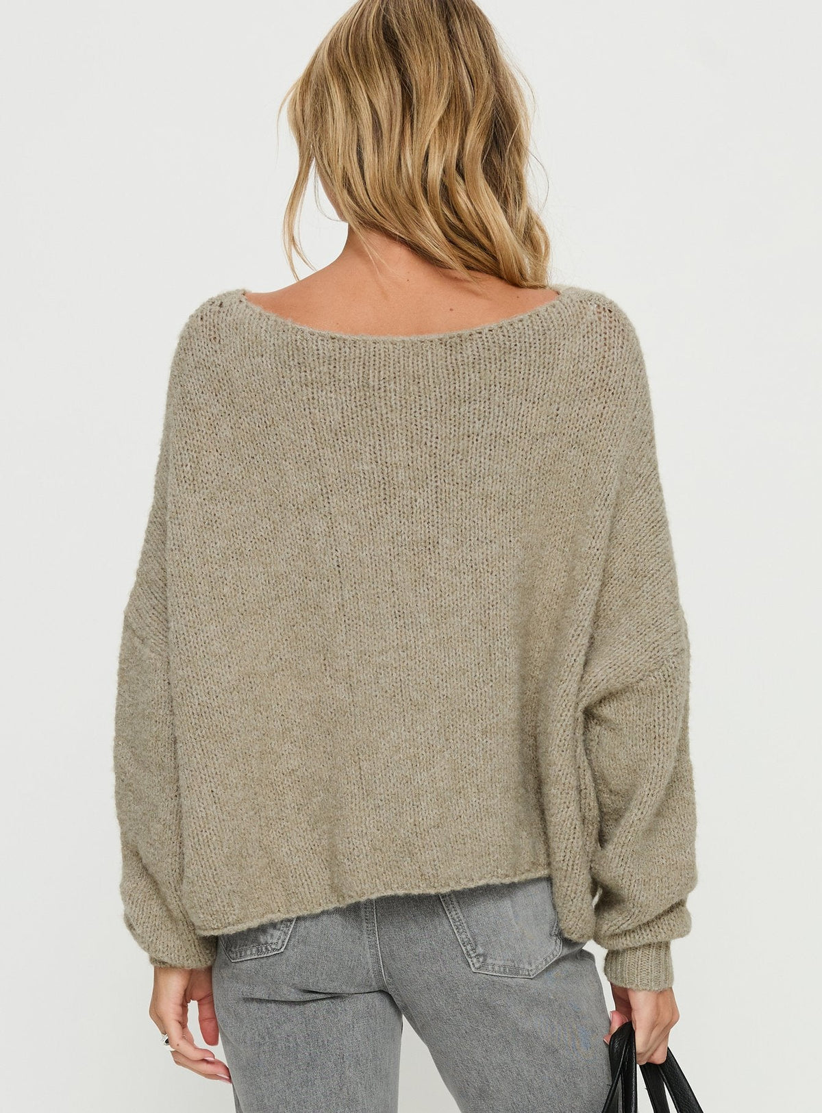 Women's Ramy Wide Neck Knit Sweater Olive