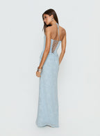 Women's Love from Portofino Corset Maxi Dress Blue — Dress